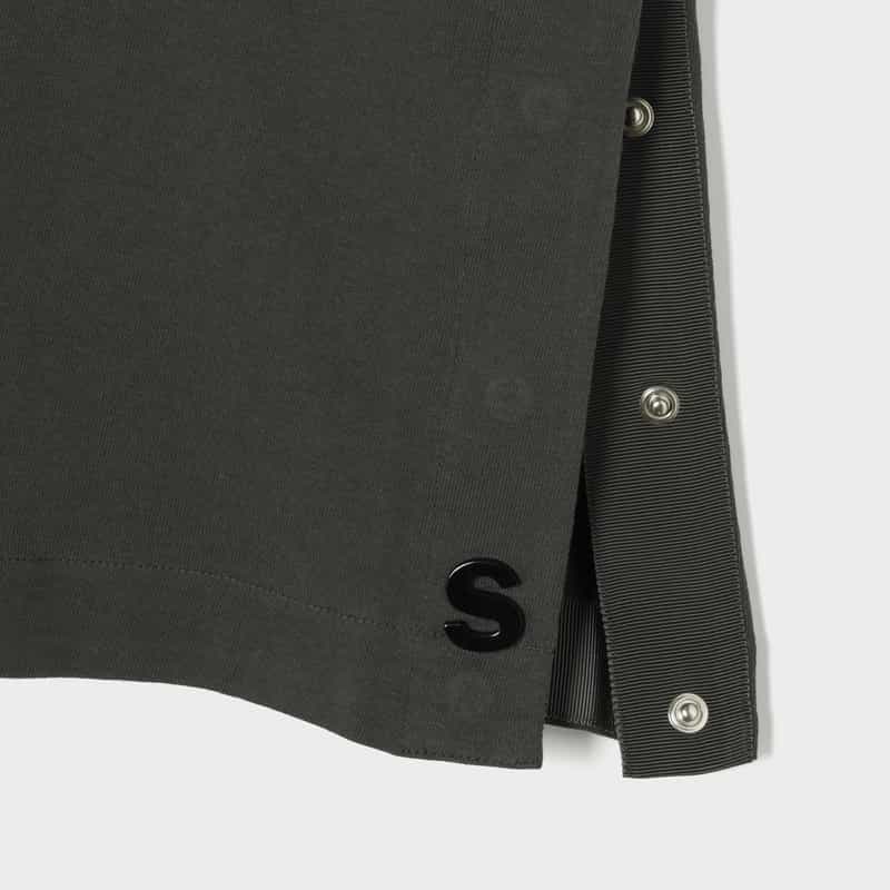 SACAI SACAI＜サカイ＞ サイドスナップボタン付きTシャツ DARK GRAY