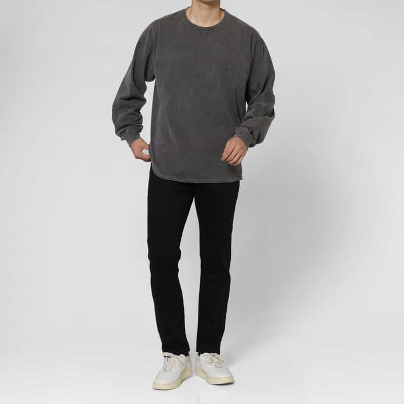 ANCELLM ANCELLM＜アンセルム＞ ダメージ加工ロングスリーブTシャツ GRAY