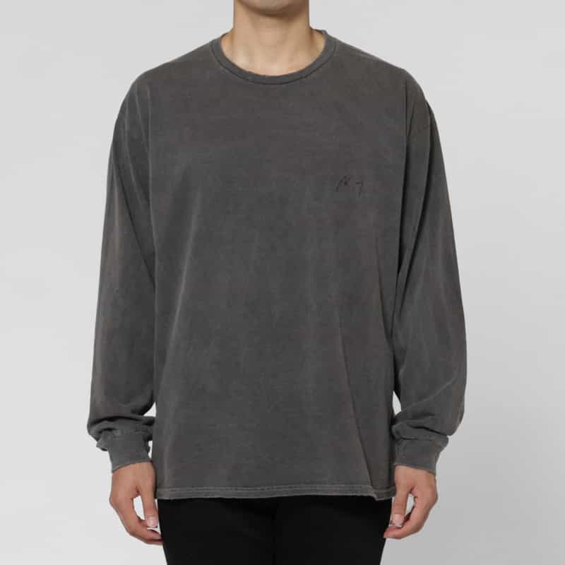 ANCELLM ANCELLM＜アンセルム＞ ダメージ加工ロングスリーブTシャツ GRAY