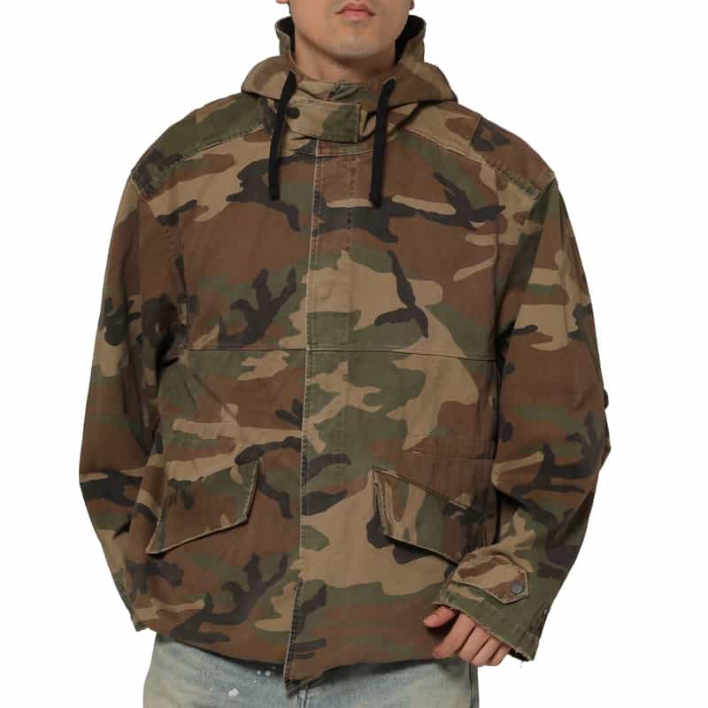 ANCELLM ANCELLM＜アンセルム＞ カモ柄オーバーフーディーブルゾン KHAKI