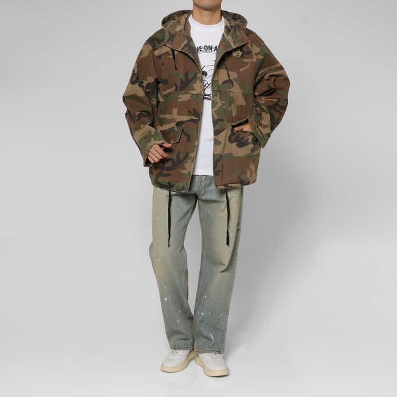 ANCELLM ANCELLM＜アンセルム＞ カモ柄オーバーフーディーブルゾン KHAKI