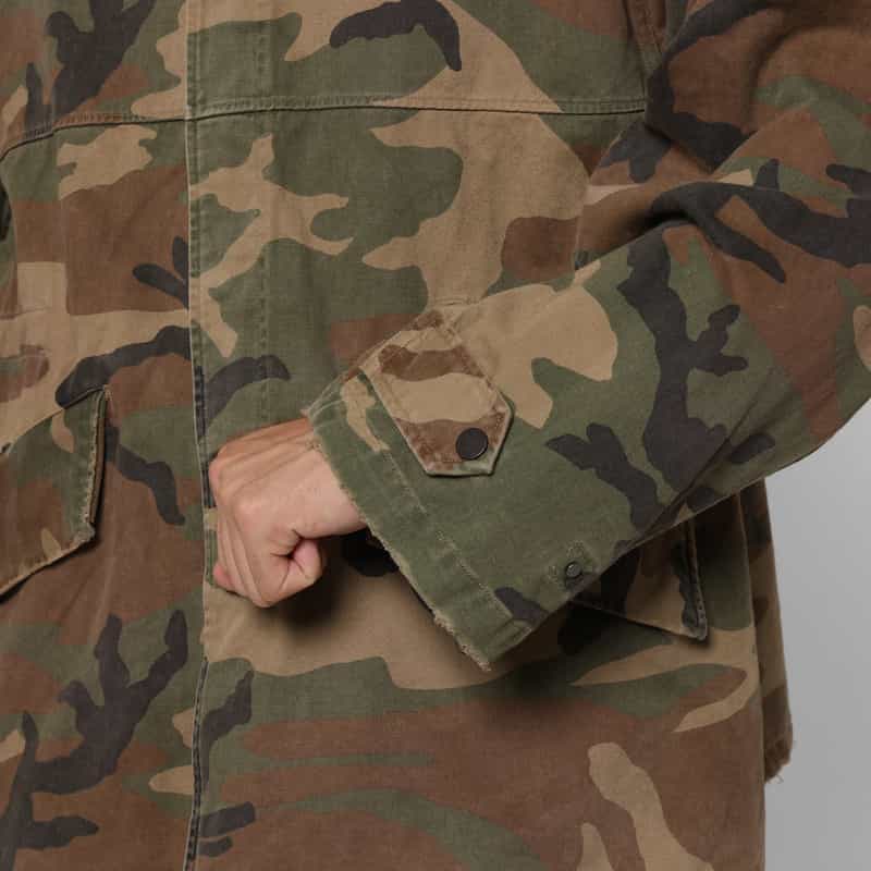 ANCELLM ANCELLM＜アンセルム＞ カモ柄オーバーフーディーブルゾン KHAKI
