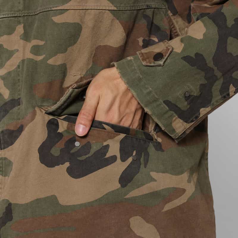 ANCELLM ANCELLM＜アンセルム＞ カモ柄オーバーフーディーブルゾン KHAKI