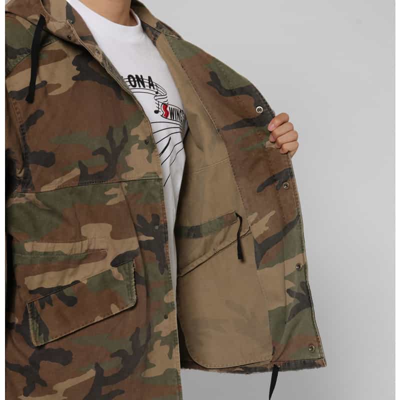 ANCELLM ANCELLM＜アンセルム＞ カモ柄オーバーフーディーブルゾン KHAKI