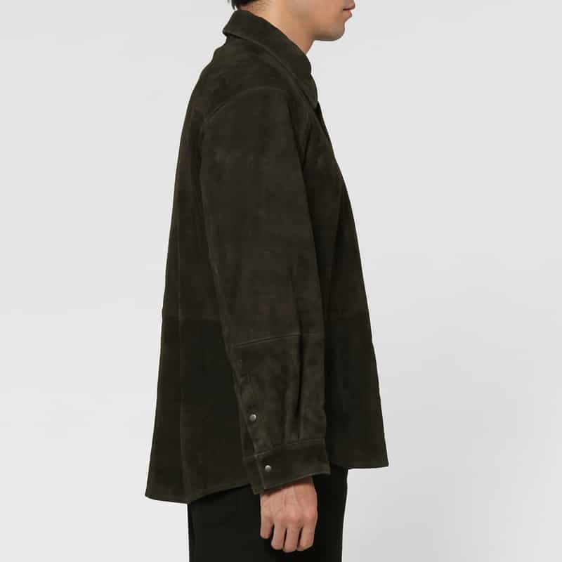 ANCELLM ANCELLM＜アンセルム＞ オーバーシルエットレザーシャツ BLACK