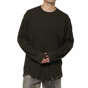 ANCELLM＜アンセルム＞ ダメージ加工ロングスリーブTシャツ