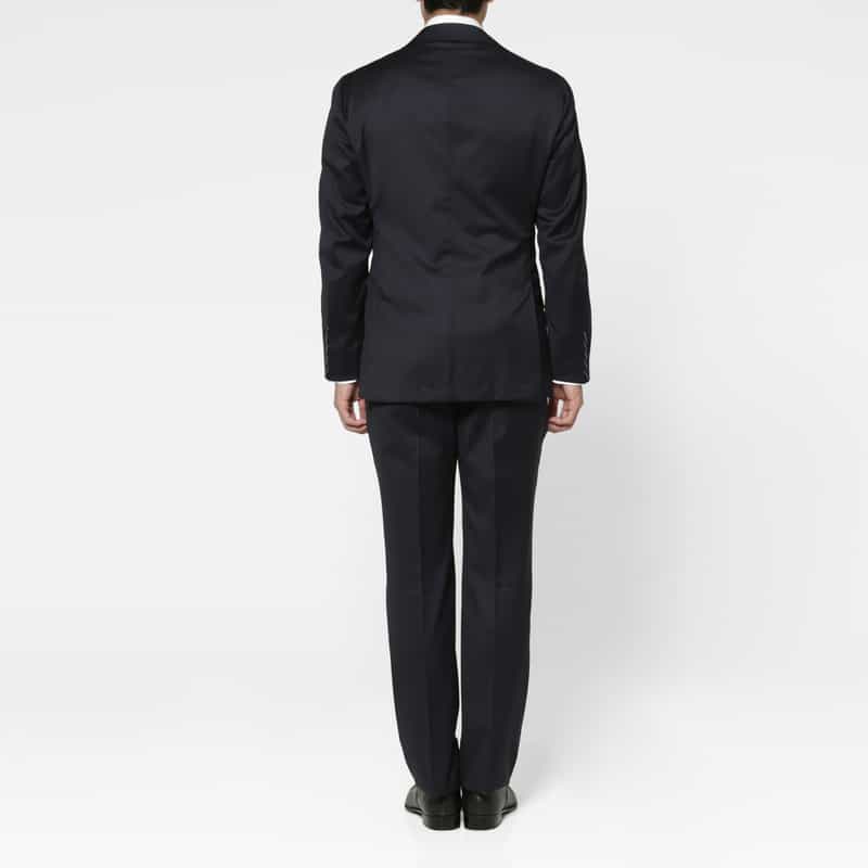 BARNEYS NEW YORK ヘリンボーン柄スーツ"MADISON GOLD"（ロロピアーナ社製ウール使用） NAVY