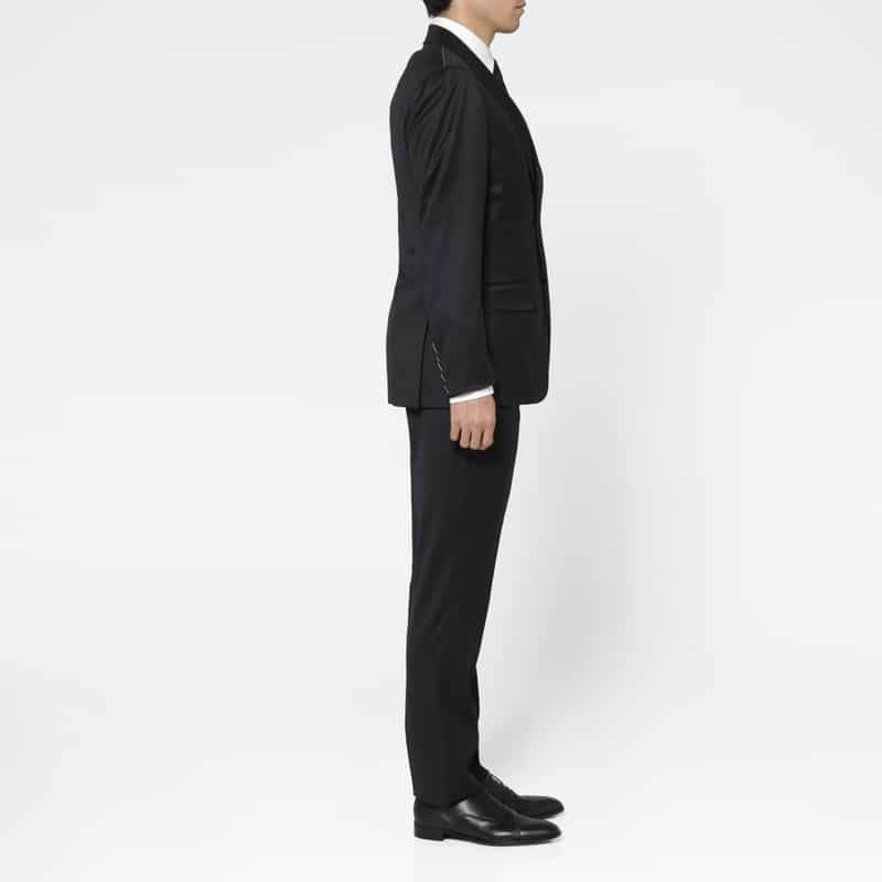 BARNEYS NEW YORK ヘリンボーン柄スーツ"MADISON GOLD"（ロロピアーナ社製ウール使用） NAVY