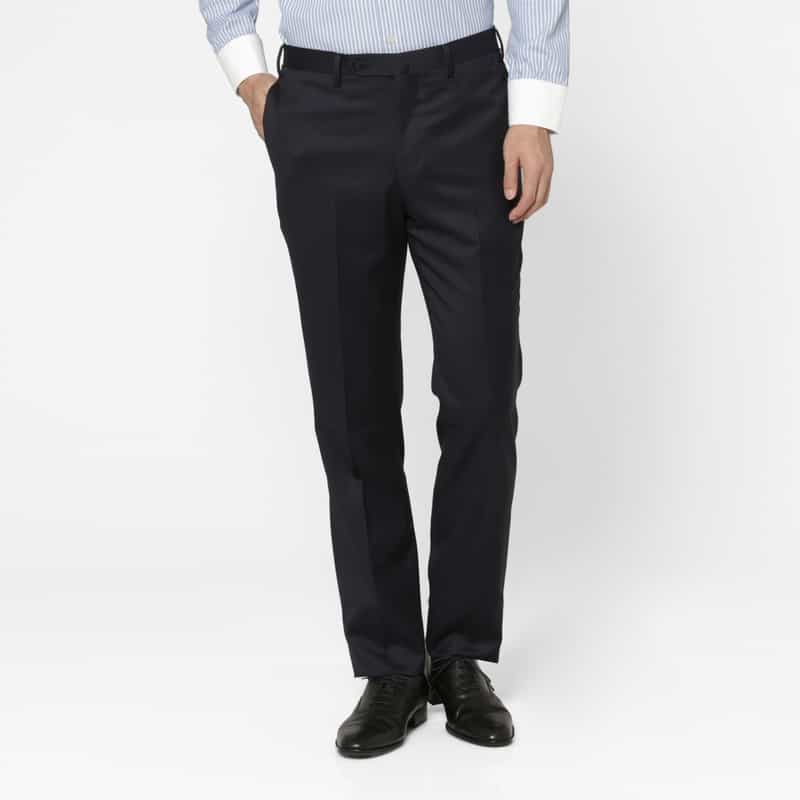 BARNEYS NEW YORK ヘリンボーン柄スーツ"MADISON GOLD"（ロロピアーナ社製ウール使用） NAVY