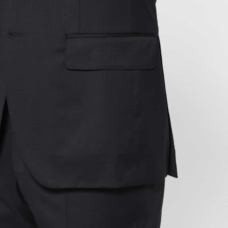 BARNEYS NEW YORK ヘリンボーン柄スーツ"MADISON GOLD"（ロロピアーナ社製ウール使用） NAVY