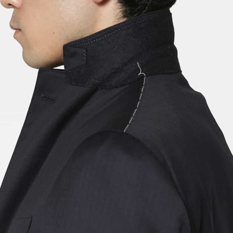 BARNEYS NEW YORK ヘリンボーン柄スーツ"MADISON GOLD"（ロロピアーナ社製ウール使用） NAVY