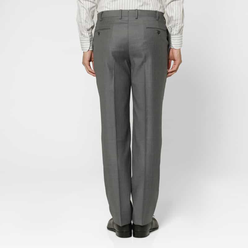 BARNEYS NEW YORK ストライプ柄スーツ"MADISON GOLD"（ロロピアーナ社製ウール使用） GRAY