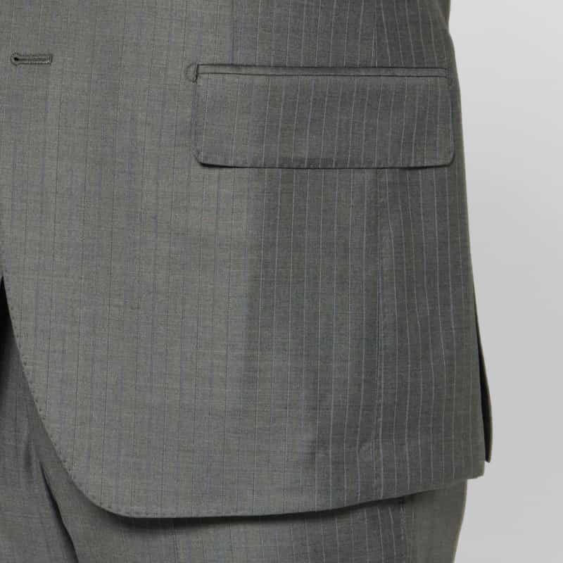 BARNEYS NEW YORK ストライプ柄スーツ"MADISON GOLD"（ロロピアーナ社製ウール使用） GRAY