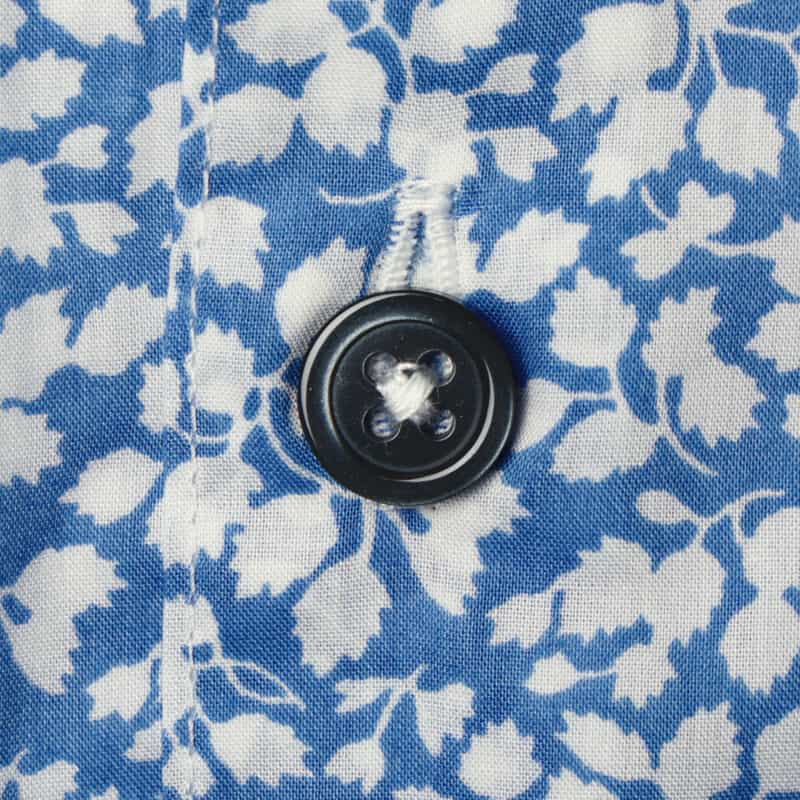BARNEYS NEW YORK フラワー柄プリントシャツ BLUE