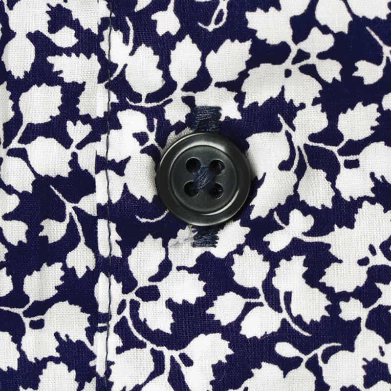 BARNEYS NEW YORK フラワー柄プリントシャツ NAVY