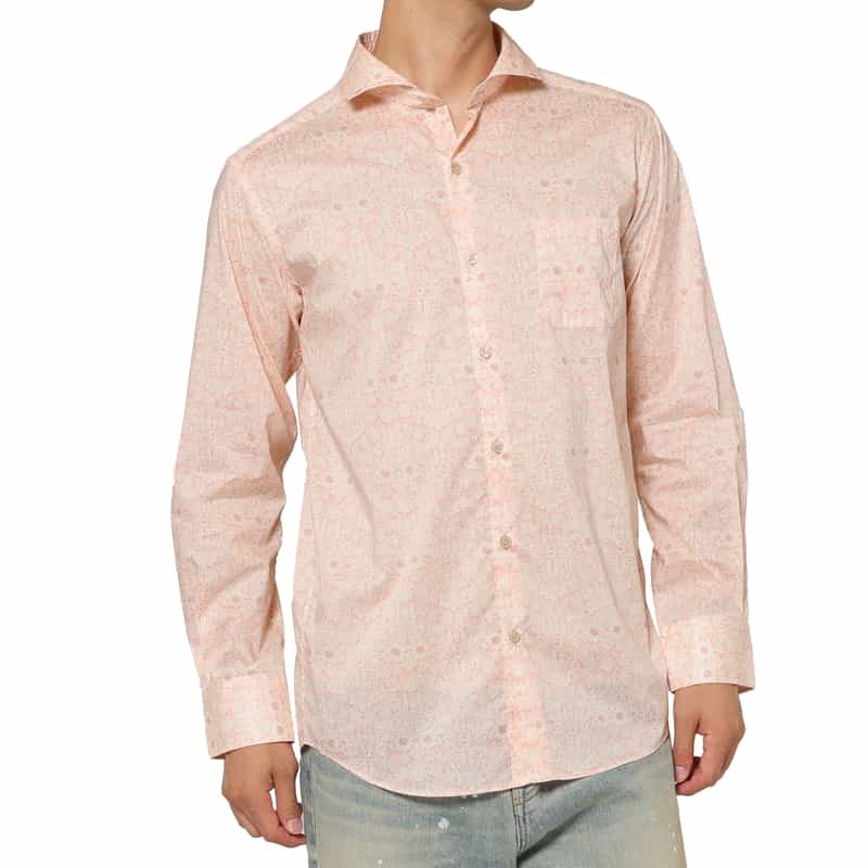 BARNEYS NEW YORK フラワー柄プリントシャツ PINK