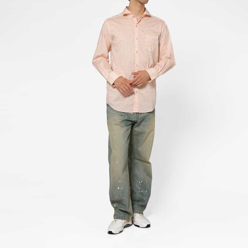 BARNEYS NEW YORK フラワー柄プリントシャツ PINK