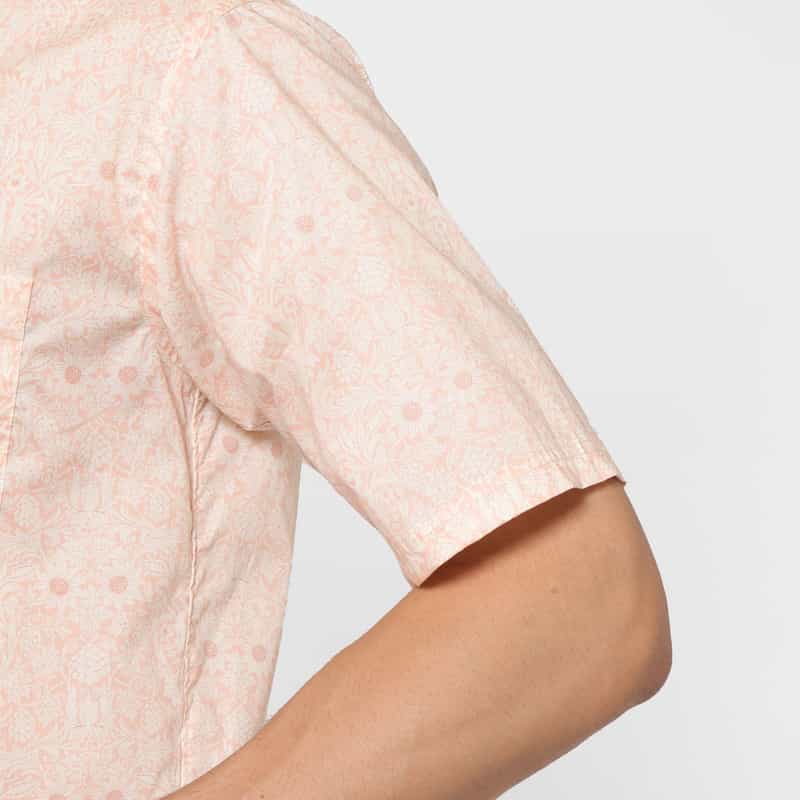 BARNEYS NEW YORK フラワー柄ワイドカラープリントシャツ PINK