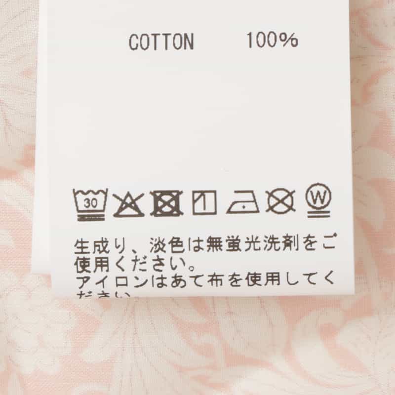 BARNEYS NEW YORK フラワー柄ワイドカラープリントシャツ PINK