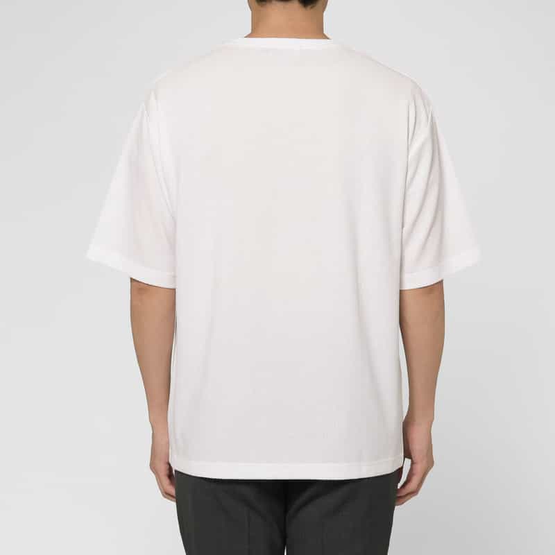 BARNEYS NEW YORK ミニワッフル素材ショートスリーブカットソー WHITE