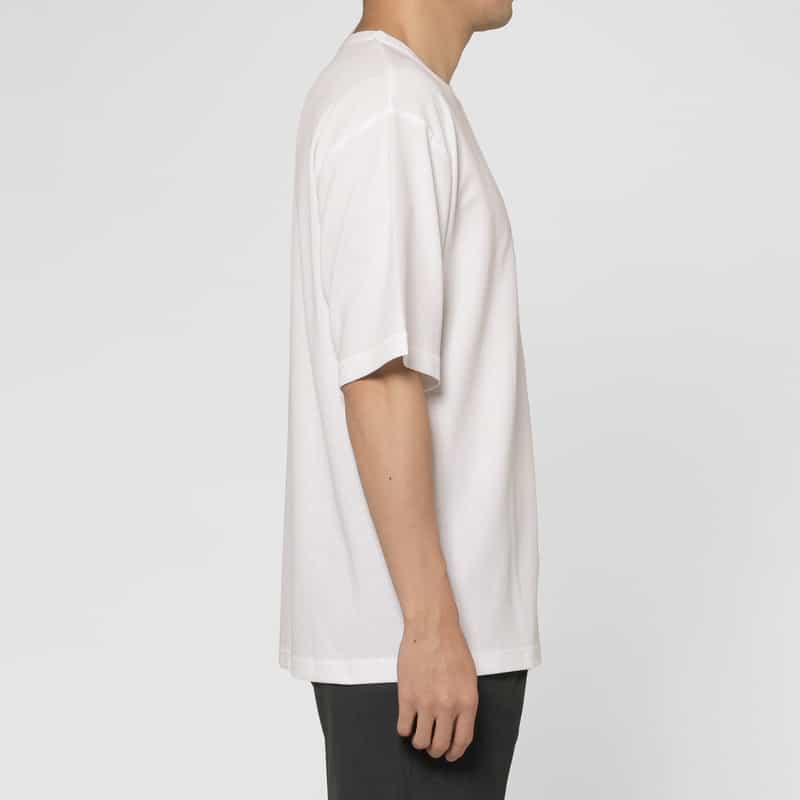 BARNEYS NEW YORK ミニワッフル素材ショートスリーブカットソー WHITE