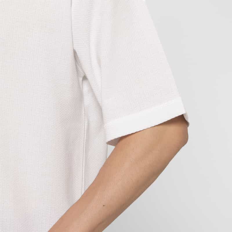 BARNEYS NEW YORK ミニワッフル素材ショートスリーブカットソー WHITE