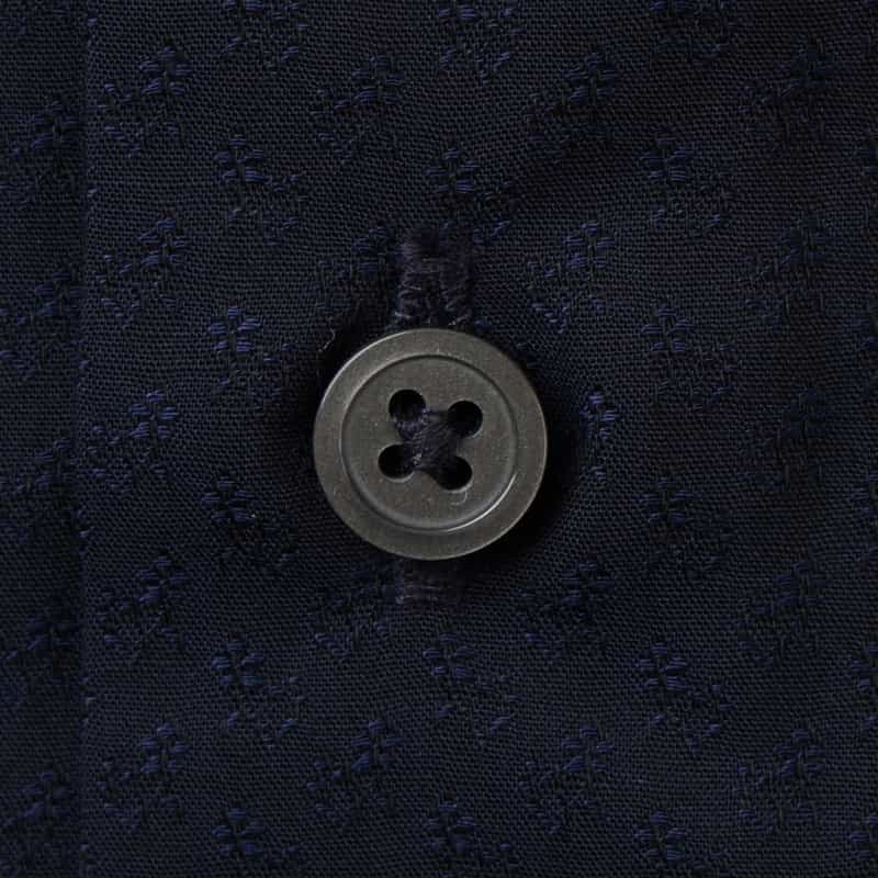 BARNEYS NEW YORK 刺繍入りカジュアルシャツ NAVY