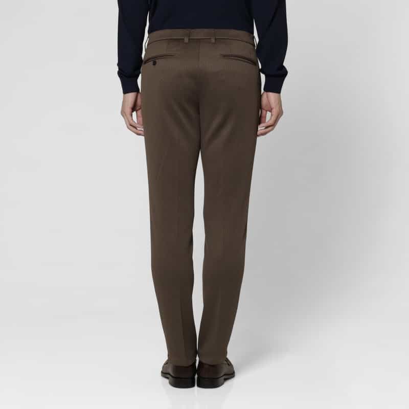 BARNEYS NEW YORK セットアップ ヘリンボーン柄ジャージーパンツ GRAY