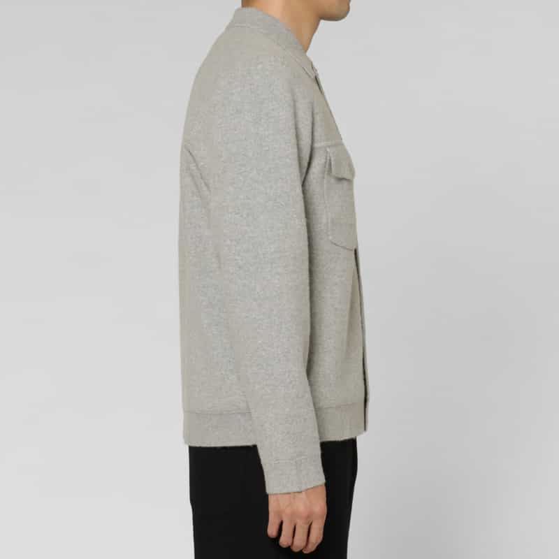 BARNEYS NEW YORK ミラノリブニットジャケット GRAY