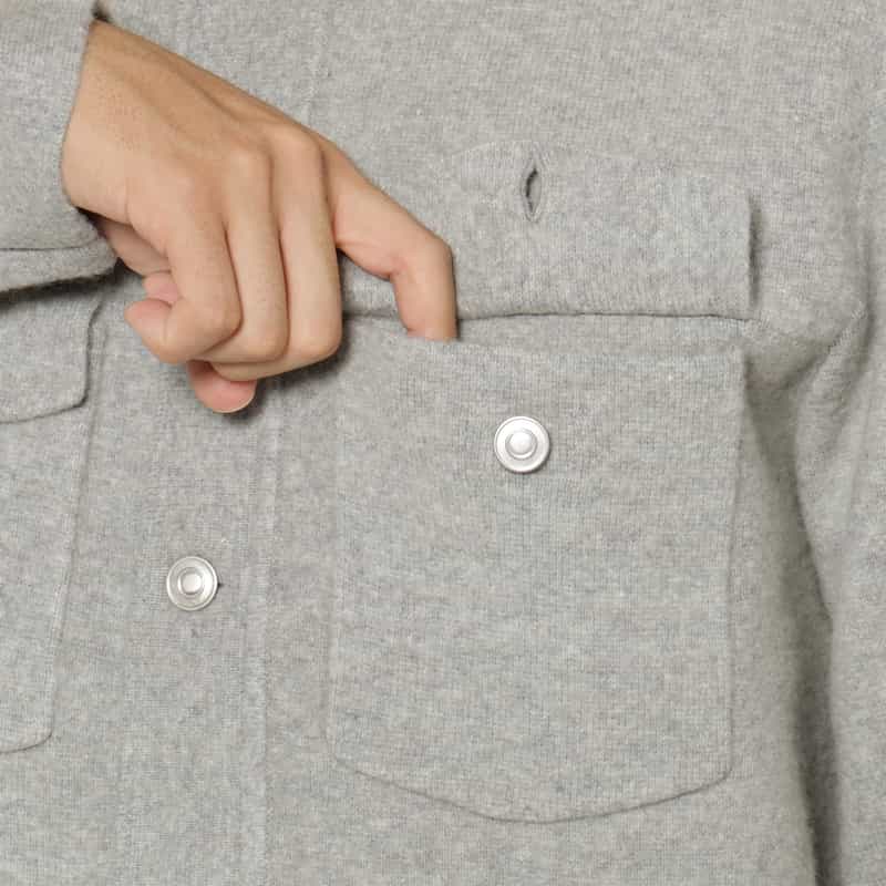 BARNEYS NEW YORK ミラノリブニットジャケット GRAY