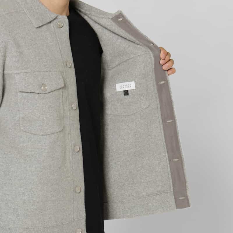 BARNEYS NEW YORK ミラノリブニットジャケット GRAY