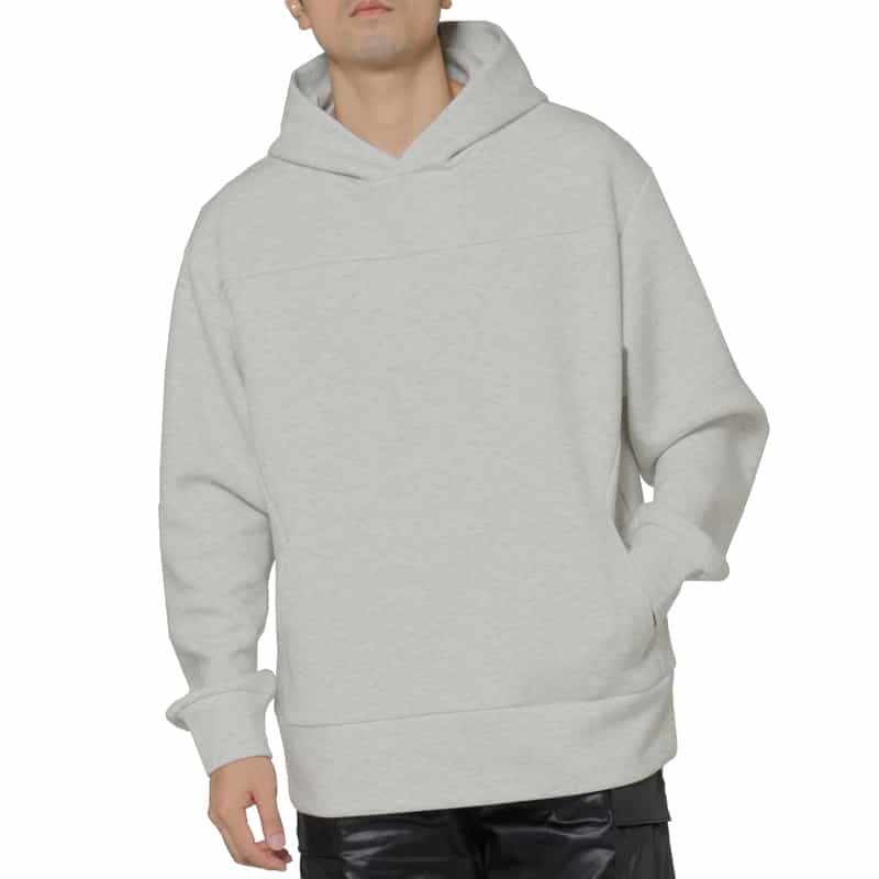 BARNEYS NEW YORK ダンボールニット素材オーバーフィットパーカー LIGHT GRAY