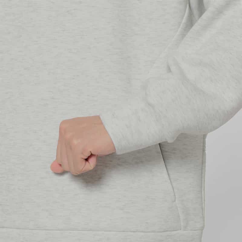 BARNEYS NEW YORK ダンボールニット素材オーバーフィットパーカー LIGHT GRAY
