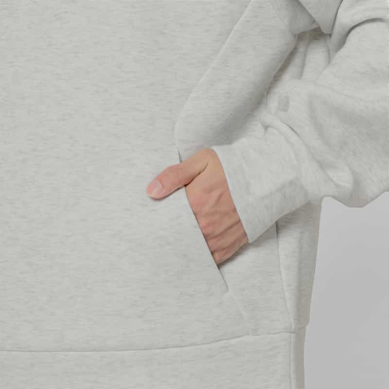 BARNEYS NEW YORK ダンボールニット素材オーバーフィットパーカー LIGHT GRAY