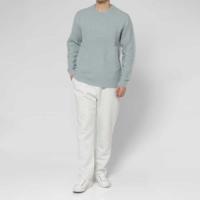 BARNEYS NEW YORK ダンボールニットスウェットパンツ LIGHT GRAY