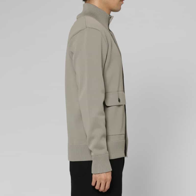 BARNEYS NEW YORK バルスター型ニットブルゾン LIGHT GRAY