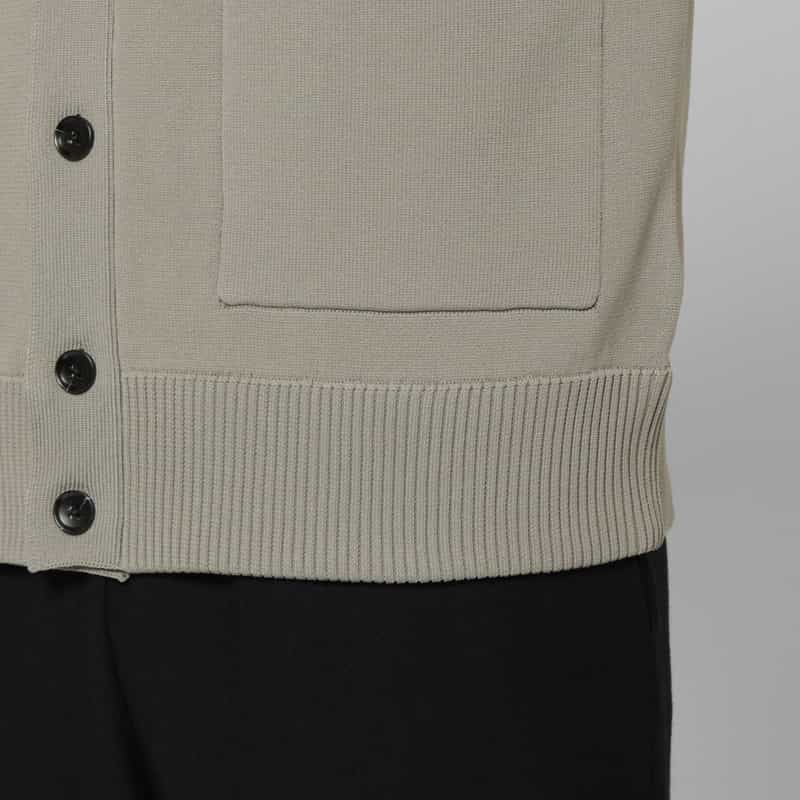 BARNEYS NEW YORK バルスター型ニットブルゾン LIGHT GRAY