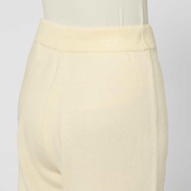 BARNEYS NEW YORK セットアップ ウォッシャブル リラックスニットパンツ WHITE