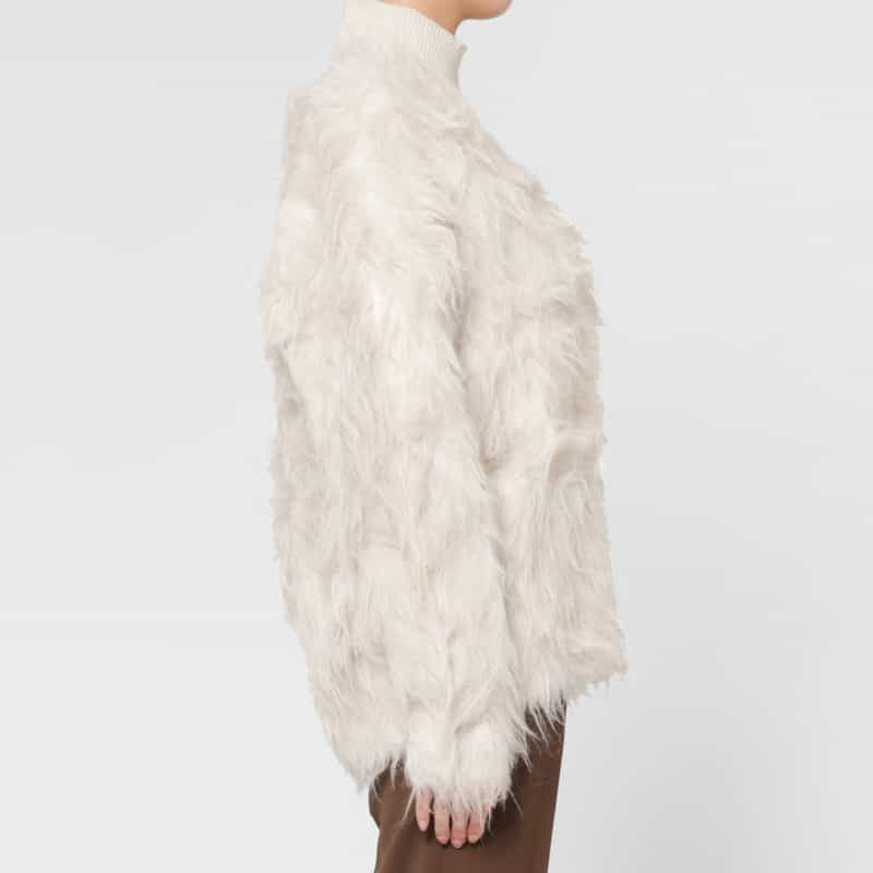 BARNEYS NEW YORK シャギーニットカーディガン BEIGE