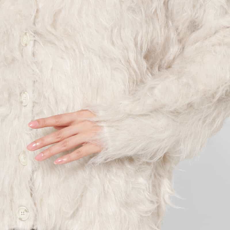 BARNEYS NEW YORK シャギーニットカーディガン BEIGE