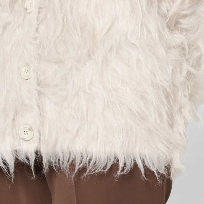 BARNEYS NEW YORK シャギーニットカーディガン BEIGE