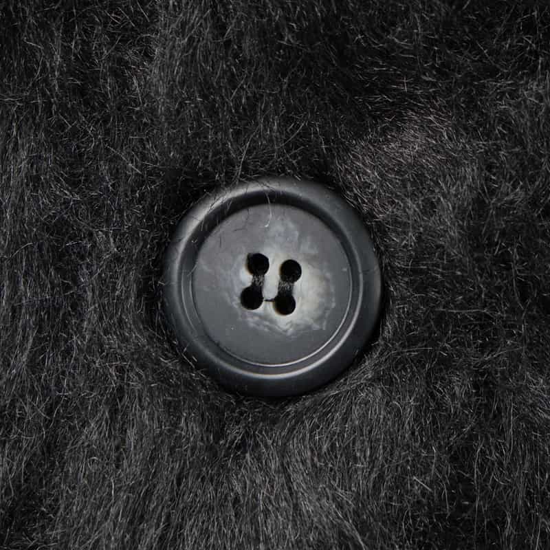 BARNEYS NEW YORK シャギーニットカーディガン BLACK