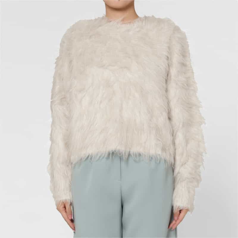 BARNEYS NEW YORK シャギーニットプルオーバー BEIGE