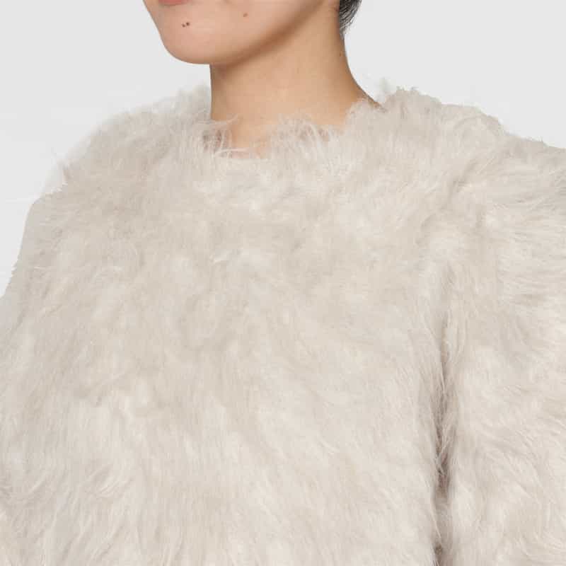 BARNEYS NEW YORK シャギーニットプルオーバー BEIGE