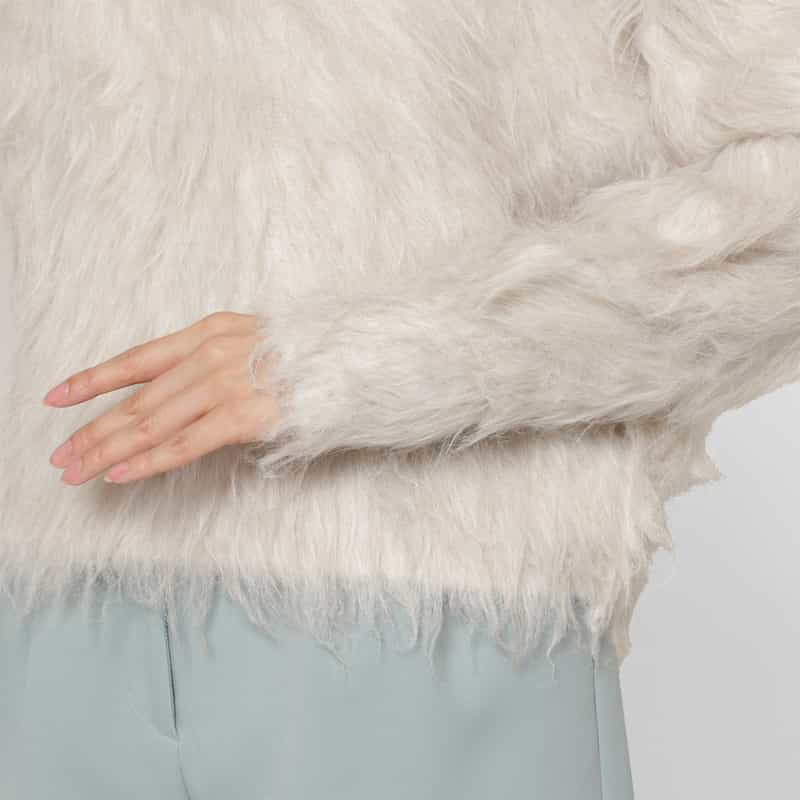 BARNEYS NEW YORK シャギーニットプルオーバー BEIGE