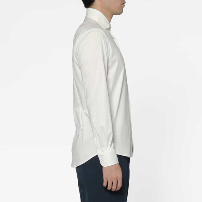 BARNEYS NEW YORK ロングスリーブカジュアルシャツ（アルビニ社製コットン使用） WHITE