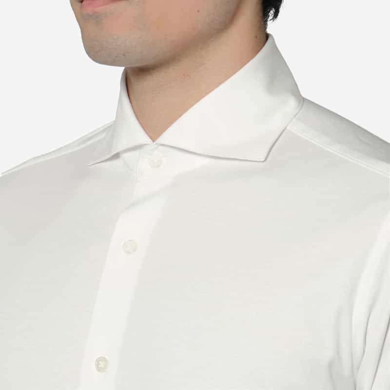 BARNEYS NEW YORK ロングスリーブカジュアルシャツ（アルビニ社製コットン使用） WHITE