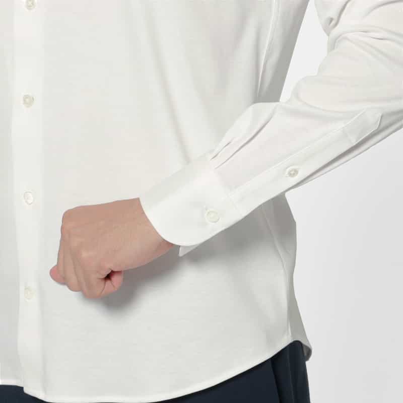 BARNEYS NEW YORK ロングスリーブカジュアルシャツ（アルビニ社製コットン使用） WHITE