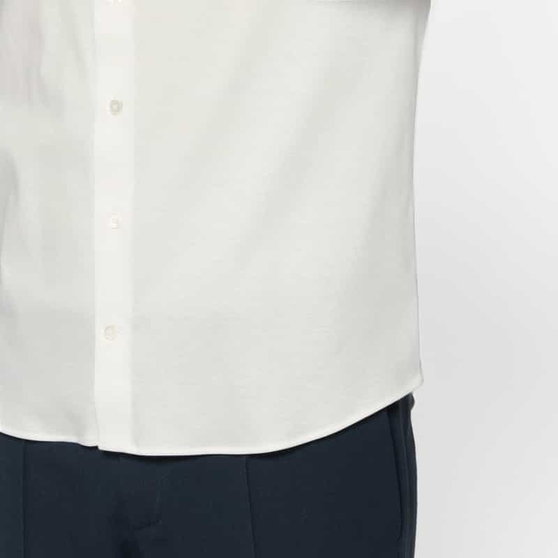 BARNEYS NEW YORK ロングスリーブカジュアルシャツ（アルビニ社製コットン使用） WHITE