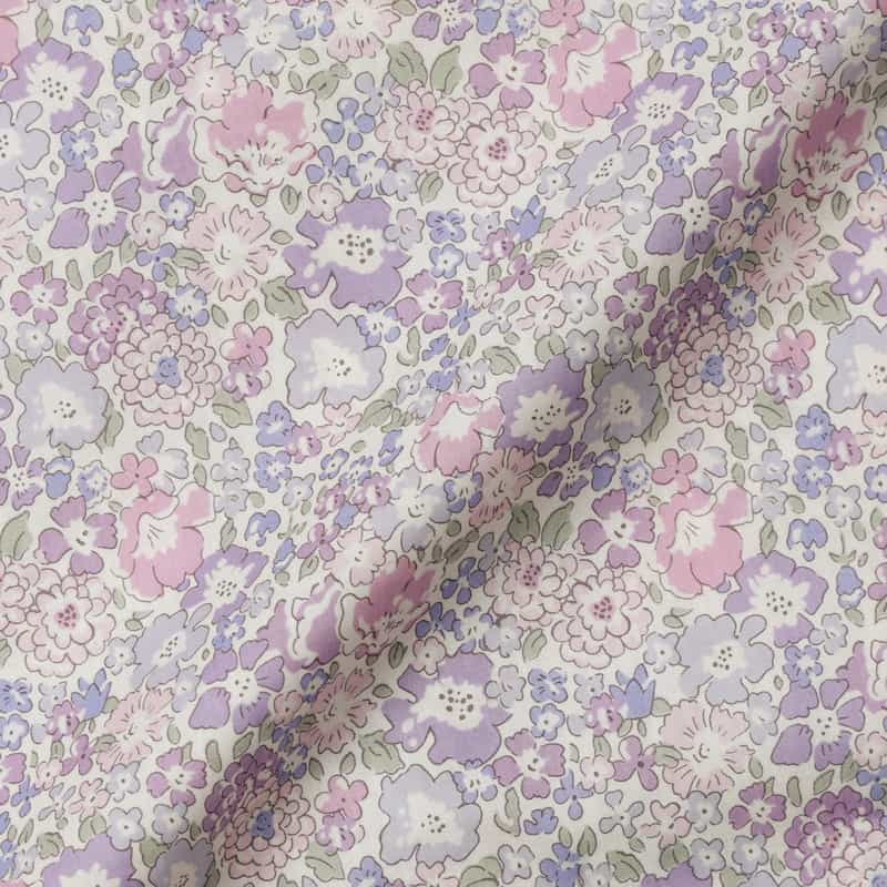 BARNEYS NEW YORK フラワー柄カジュアルシャツ PURPLE